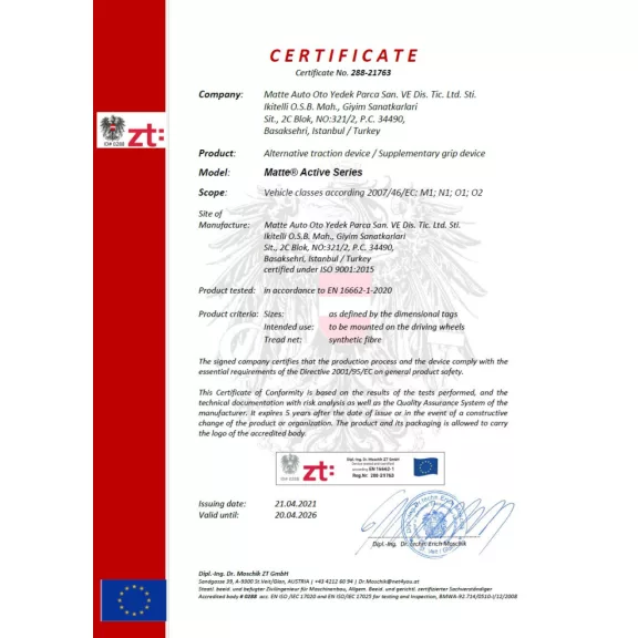 Matte XL textil hólánc
