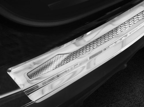 PORSCHE CAYENNE III 2017 -> "Performance" hátsó lökhárítóvédő - fényes ezüst / ezüst carbon - Avisa