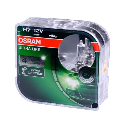 Osram Ultra Life H7, 12V, 55W, PX26d, halogén autóizzó - 2db