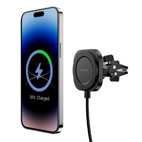   Swissten MagSafe telefontartó vezeték nélküli töltővel, szellőzőrácsba