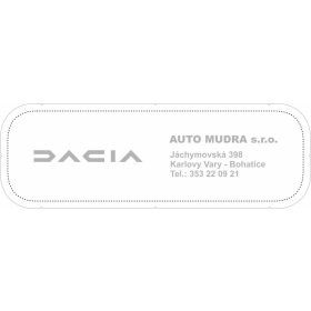 AUTO MUDRA textil táska - Dacia (fehér)