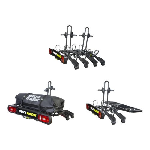 TwinBuzz moduláris kerékpártartó, kerékpárszállító vonóhorgra - 4db kerékpár
